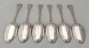 Six Queen Anne Britannia Silver Tablespoons for Blencowe of Marston St. Lawrence. London 1712 Andrew Archer, 11.7 troy ounces.