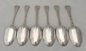 Six Queen Anne Britannia Silver Tablespoons for Blencowe of Marston St. Lawrence. London 1712 Andrew Archer, 11.7 troy ounces.