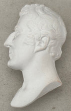 The Duke of Wellington, 19th Century Sulphide Portrait Profile Cut Glass Paperweight.