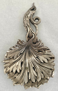 Victorian Silver Plated Naturalistic Caddy Spoon. Horace Woodward & Co. Birmingham, circa 1880.