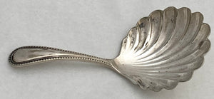 Victorian Silver Plated Caddy Spoon with Shell Bowl. William Hutton & Sons.