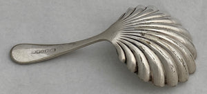 Victorian Silver Plated Caddy Spoon with Shell Bowl. William Hutton & Sons.