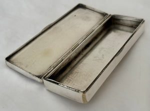 Victorian Silver Plated Snuff Box, Naturalistic & Putti Relief Detail.