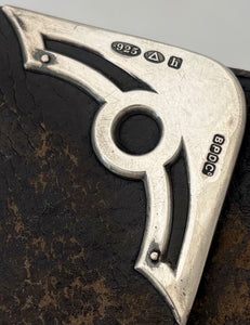 Art Nouveau Silver Mounted Leather Purse. Birmingham Import 1907, Boots Pure Drug Company.