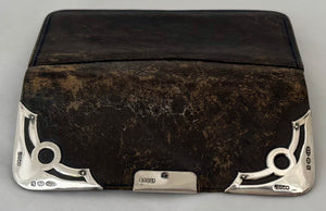 Art Nouveau Silver Mounted Leather Purse. Birmingham Import 1907, Boots Pure Drug Company.