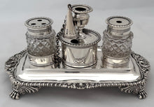 George III Silver Inkstand. London 1813 Rebecca Emes and Edward Barnard I. 12 troy ounces.