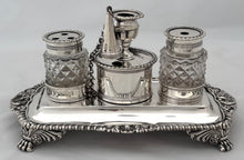 George III Silver Inkstand. London 1813 Rebecca Emes and Edward Barnard I. 12 troy ounces.