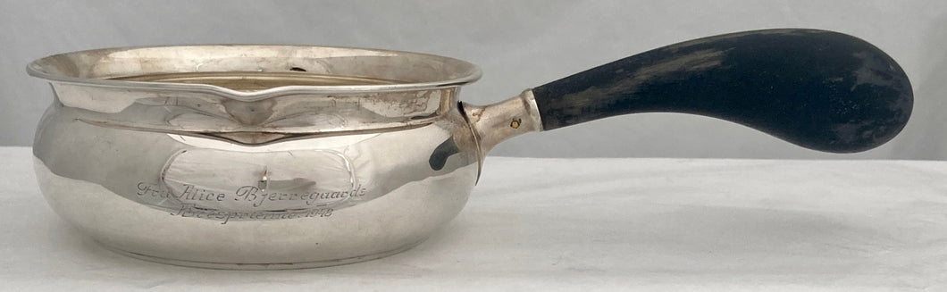 Danish Silver Brandy Pan. Johannes Siggaard 1947.
