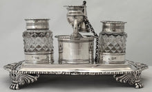 George III Silver Inkstand. London 1813 Rebecca Emes and Edward Barnard I. 12 troy ounces.