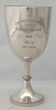 Agra Volunteer Rifles, British Indian Army, Silver Goblet. Cooke & Kelvey, Calcutta, circa 1880. 6.8 troy ounces.
