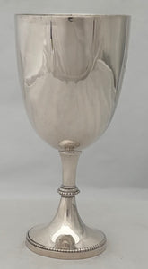 Agra Volunteer Rifles, British Indian Army, Silver Goblet. Cooke & Kelvey, Calcutta, circa 1880. 6.8 troy ounces.