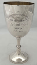 Agra Volunteer Rifles, British Indian Army, Silver Goblet. Cooke & Kelvey, Calcutta, circa 1880. 6.8 troy ounces.