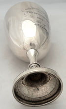 Agra Volunteer Rifles, British Indian Army, Silver Goblet. Cooke & Kelvey, Calcutta, circa 1880. 6.8 troy ounces.