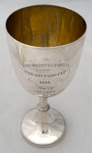 Agra Volunteer Rifles, British Indian Army, Silver Goblet. Cooke & Kelvey, Calcutta, circa 1880. 6.8 troy ounces.