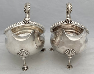 Georgian, George III, Pair of Silver Sauce Boats. London 1766 Sebastian & James Crespell. 21 troy ounces.