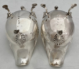 Georgian, George III, Pair of Silver Sauce Boats. London 1766 Sebastian & James Crespell. 21 troy ounces.