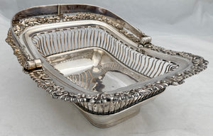 Early Victorian Silver Plated Cake Basket, circa 1850.