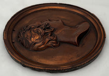 The Duke of Wellington. A Mid 19th Century Lead Backed Copper Portrait Profile Plaque.