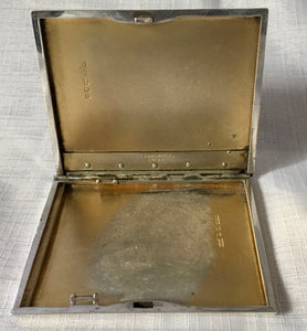 George V Silver Cigarette Case. London 1929 Asprey & Co. Ltd. 3.6 troy ounces.