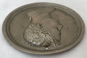 Napoleon Bonaparte Laurel Wreath Portrait Profile Plaque, After Bertrand Andrieu.
