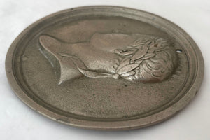 Napoleon Bonaparte Laurel Wreath Portrait Profile Plaque, After Bertrand Andrieu.
