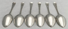 Georgian, George III, Matched Set of Six Regimental Silver Tablespoons for the East York Militia. 13.8 troy ounces.