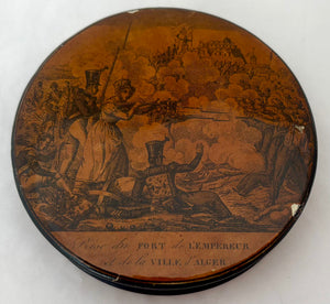 General Louis Auguste Victor de Ghaisnes de Bourmont & the French Capture of the Emperor’s Fort, Algiers, Snuff Box circa 1830.