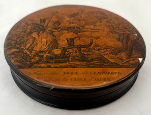 General Louis Auguste Victor de Ghaisnes de Bourmont & the French Capture of the Emperor’s Fort, Algiers, Snuff Box circa 1830.