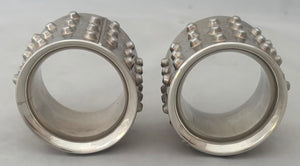 Elizabeth II, Pair of Contemporary Silver Napkin Rings. Sheffield 1996, Chris Knight. 5.7 troy ounces.