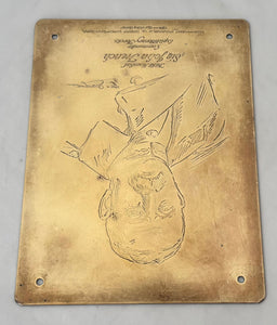 Field Marshal Sir John French, Commander Expeditionary Forces 1914, Brass Portrait Plaque, After Rex Osborne.