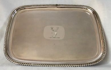 Georgian, George III, Old Sheffield Plate Stag Crested Salver, circa 1810 - 1820.