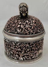 Indian Style Silver Plated Box and Cover with Elephant Finial. Elkington & Co. circa 1870 - 1880.