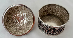 Indian Style Silver Plated Box and Cover with Elephant Finial. Elkington & Co. circa 1870 - 1880.