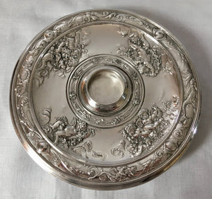 Victorian Neoclassical Silver Plated Inkstand. Elkington & Co. 1876.