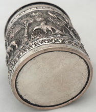 Indian Silver Cylindrical Caddy Box & Cover, Lucknow, circa 1900. 2.8 troy ounces.