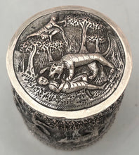 Indian Silver Cylindrical Caddy Box & Cover, Lucknow, circa 1900. 2.8 troy ounces.