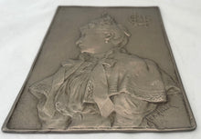Late 19th Century Portrait Profile Plaque of a Lady, After Florent Antoine Heller.