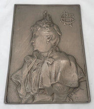 Late 19th Century Portrait Profile Plaque of a Lady, After Florent Antoine Heller.