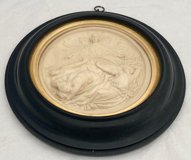 Art Union of London 'Fall of the Rebel Angels' Parian Ware Plaque. Robert Jefferson of Lambeth. Circa 1862.