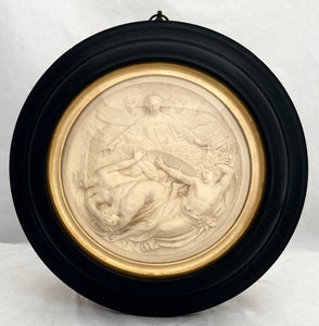 Art Union of London 'Fall of the Rebel Angels' Parian Ware Plaque. Robert Jefferson of Lambeth. Circa 1862.