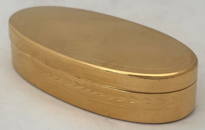 Louis XVI Gilt Metal Snuff Box, circa 1780 - 1790.