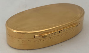 Louis XVI Gilt Metal Snuff Box, circa 1780 - 1790.