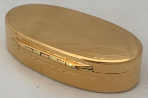 Louis XVI Gilt Metal Snuff Box, circa 1780 - 1790.