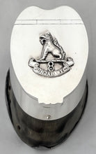 8th Punjab Regiment, British Indian Army, Silver Plated Horse Hoof Inkwell. Mappin & Webb, circa 1930.