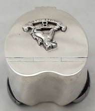 8th Punjab Regiment, British Indian Army, Silver Plated Horse Hoof Inkwell. Mappin & Webb, circa 1930.