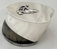 8th Punjab Regiment, British Indian Army, Silver Plated Horse Hoof Inkwell. Mappin & Webb, circa 1930.