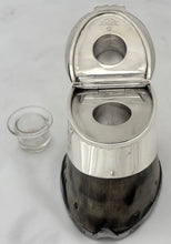 8th Punjab Regiment, British Indian Army, Silver Plated Horse Hoof Inkwell. Mappin & Webb, circa 1930.