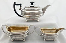 Georgian, George III, Silver Tea Set. London 1810 Robert Hennell I & Samuel Hennell. 33 troy ounces.