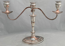 Pair of Silver Plate on Copper Georgian Style Candelabra.