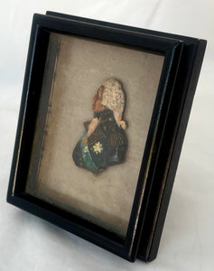 Vice Admiral Lord Horatio Nelson Early 19th Century Polychrome Wax Portrait Profile.
